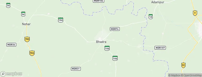 Bhādra, India Map