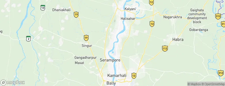Bhadreswar, India Map