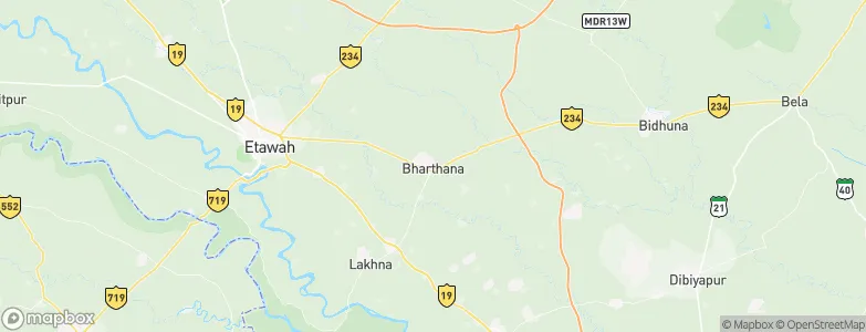 Bharthana, India Map
