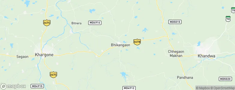 Bhikangaon, India Map