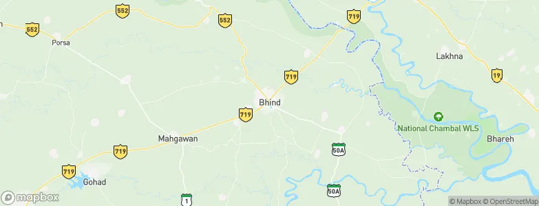 Bhind, India Map