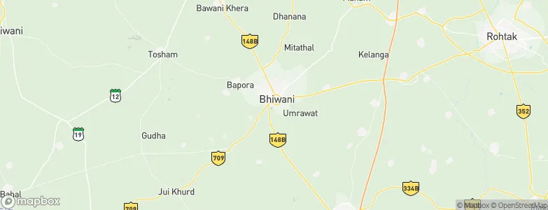 Bhiwāni, India Map