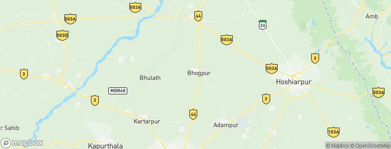 Bhogpur, India Map