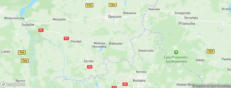 Białaczów, Poland Map