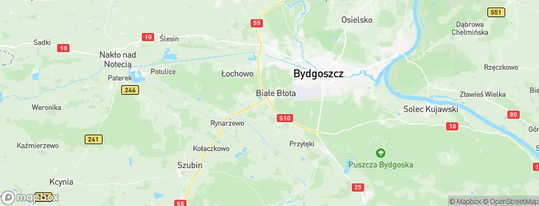 Białe Błota, Poland Map