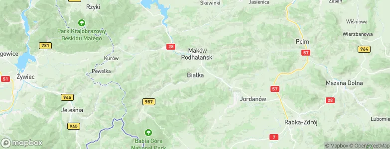Białka, Poland Map