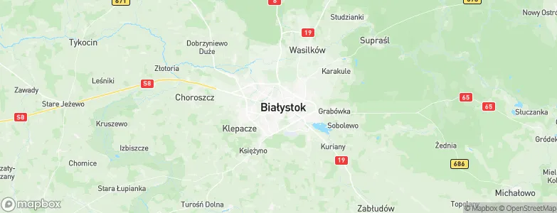 Białystok, Poland Map