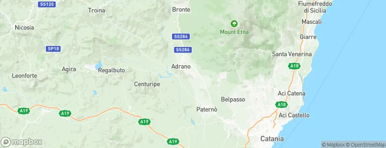 Biancavilla, Italy Map