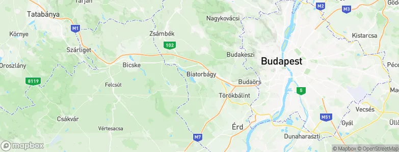 Biatorbágy, Hungary Map