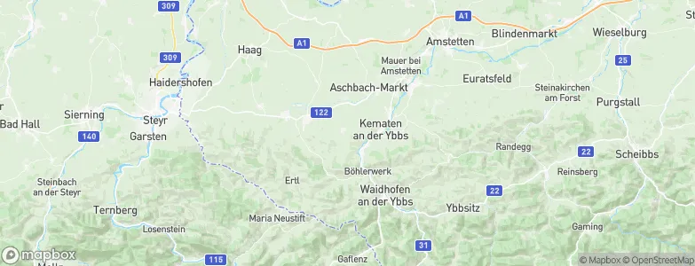 Biberbach, Austria Map