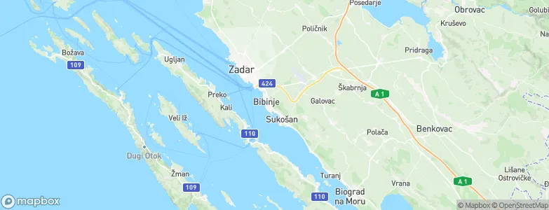 Bibinje, Croatia Map