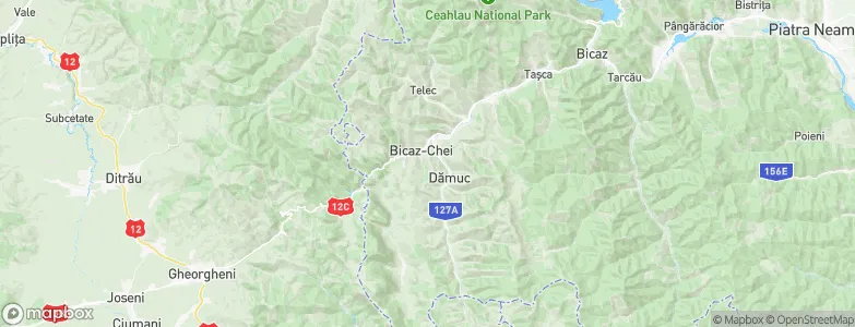 Bicaz-Chei, Romania Map