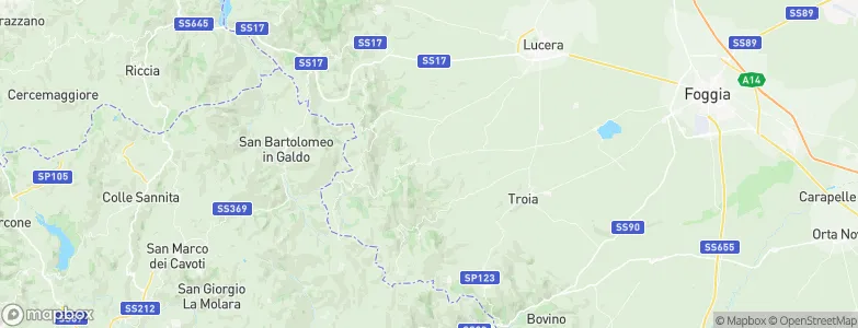 Biccari, Italy Map