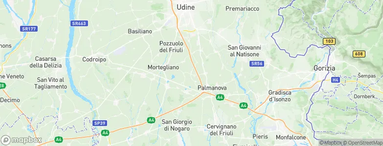 Bicinicco, Italy Map