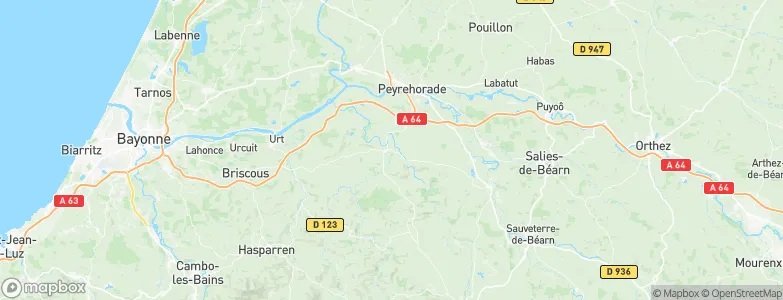Bidache, France Map