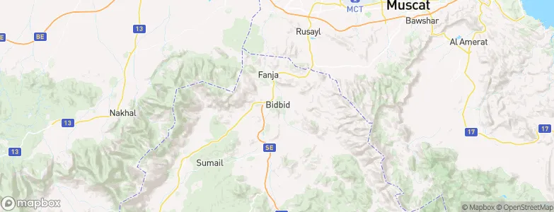 Bidbid, Oman Map
