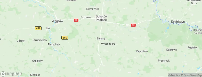 Bielany, Poland Map