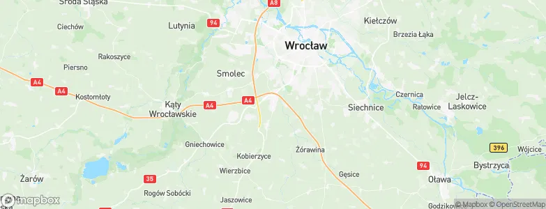 Bielany Wrocławskie, Poland Map