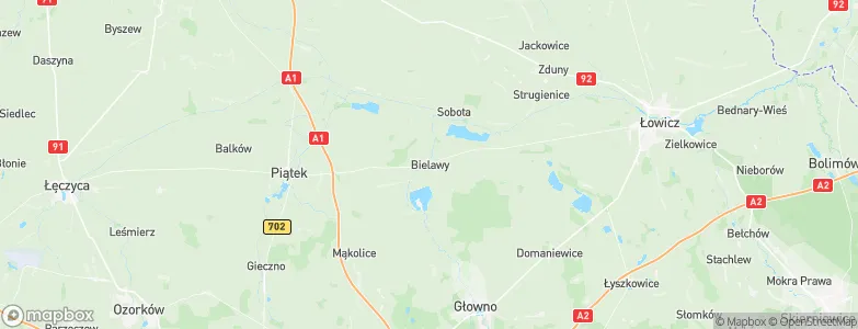 Bielawy, Poland Map