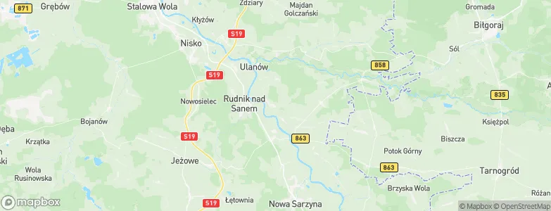 Bieliny, Poland Map