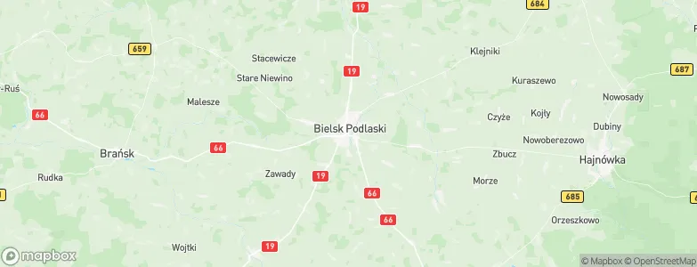 Bielsk Podlaski, Poland Map