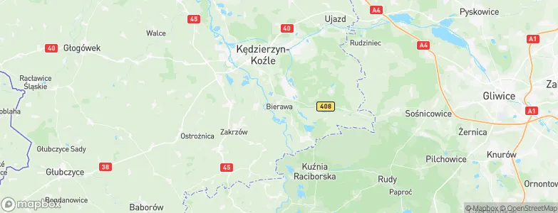 Bierawa, Poland Map