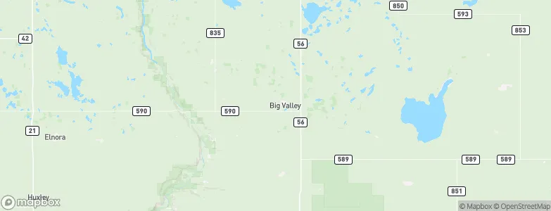 Big Valley, Canada Map