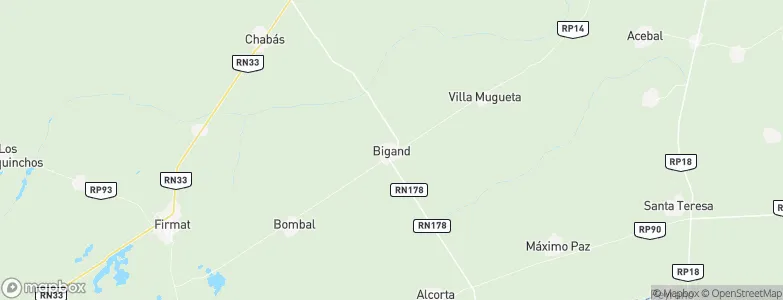 Bigand, Argentina Map