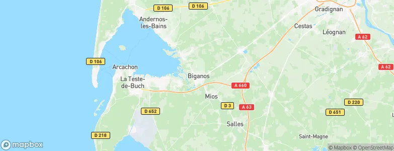 Biganos, France Map