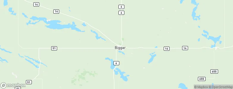 Biggar, Canada Map