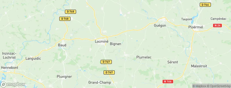 Bignan, France Map