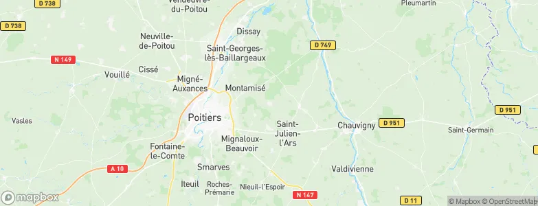 Bignoux, France Map