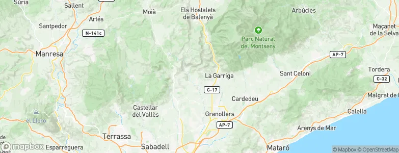 Bigues i Riells, Spain Map