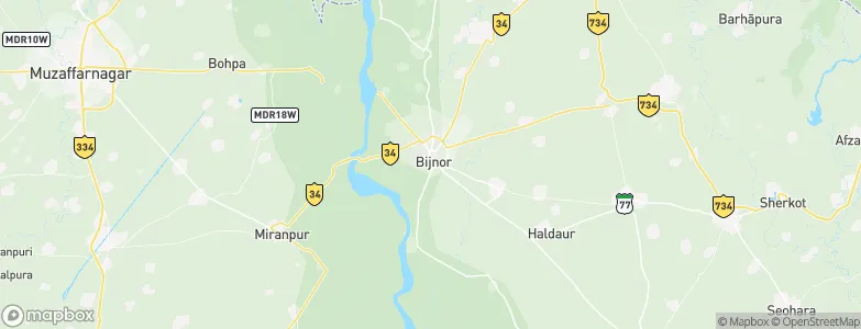 Bijnor, India Map