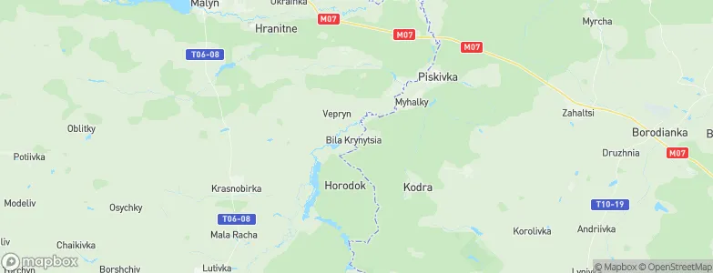 Bila Krynytsya, Ukraine Map