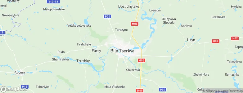 Bila Tserkva, Ukraine Map