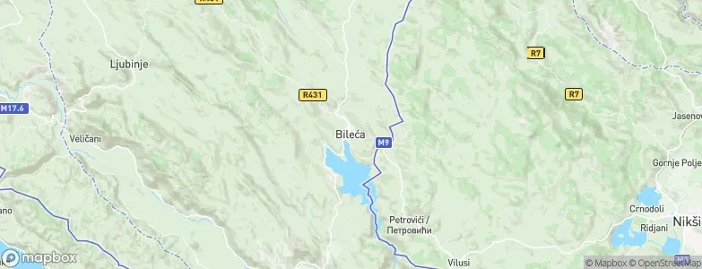 Bileća, Bosnia and Herzegovina Map