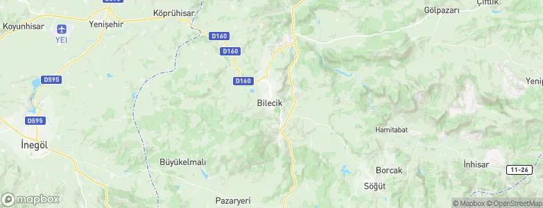 Bilecik, Turkey Map