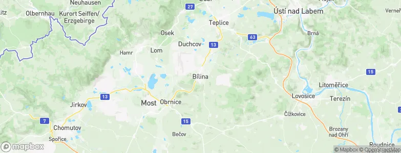 Bílina, Czechia Map