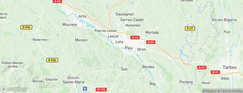 Billère, France Map