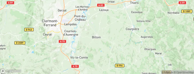 Billom, France Map