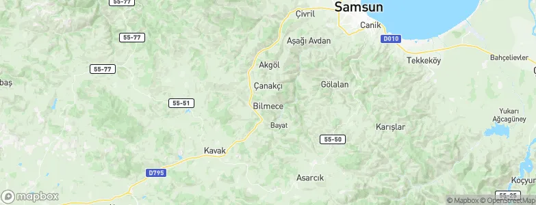 Bilmece, Turkey Map