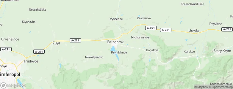 Bilohirsk, Ukraine Map