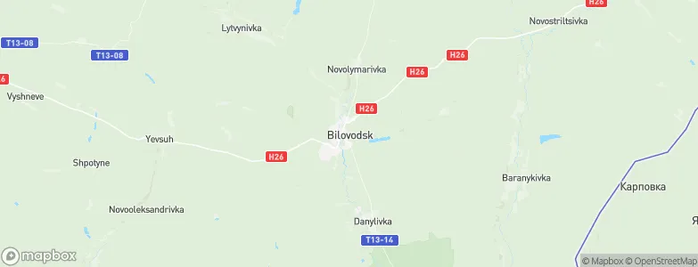 Bilovods'k, Ukraine Map