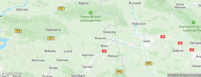 Binarowa, Poland Map