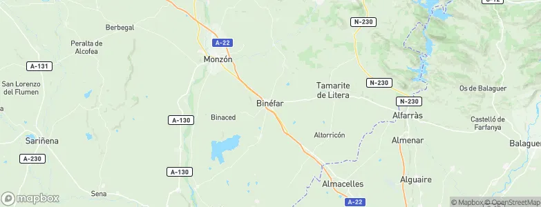 Binéfar, Spain Map