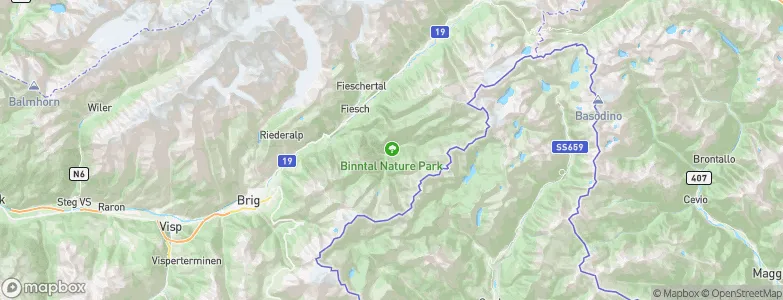 Binn, Switzerland Map