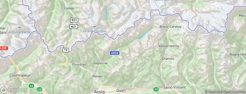 Bionaz, Italy Map