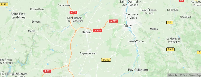 Biozat, France Map