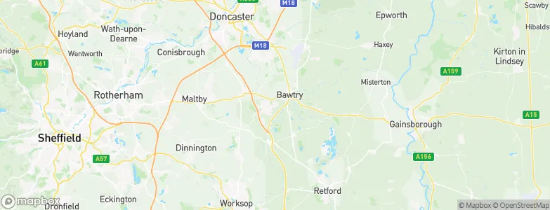 Bircotes, United Kingdom Map